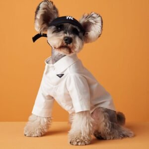 Solid Color Summer Dog Shirt - Stylish Breathable Button-Up for Pets