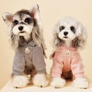 Cozy Fleece Dog Hoodie - Cute 4-Leg Winter Coverall